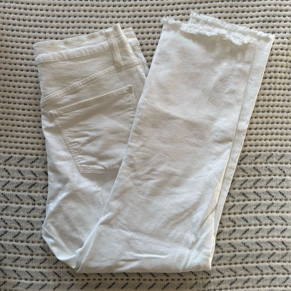 Madewell High-Rise Slim Crop Boyjean Size 27 | White Denim Jeans
